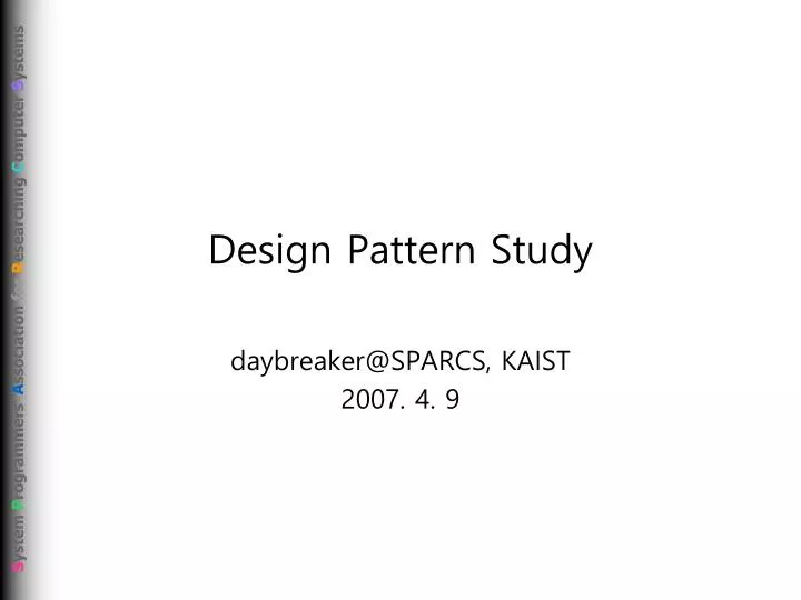 design pattern study