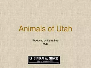 Animals of Utah