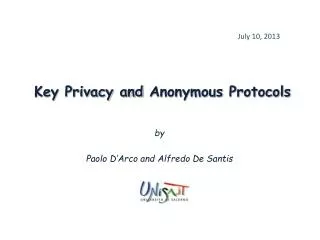 Key Privacy and Anonymous Protocols