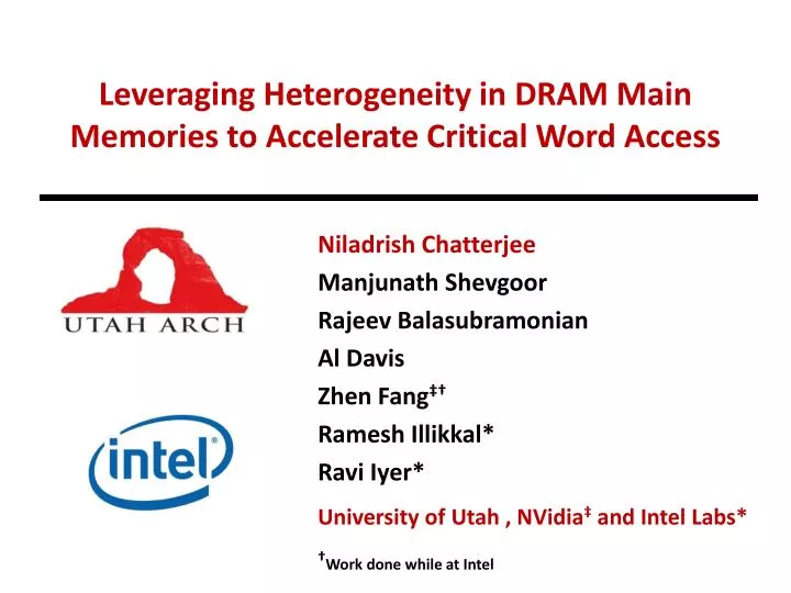 leveraging heterogeneity in dram main memories to accelerate critical word access