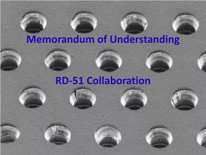 memorandum of understanding rd 51 collaboration