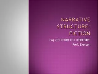 narrative structure fiction