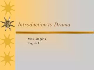 Introduction to Drama