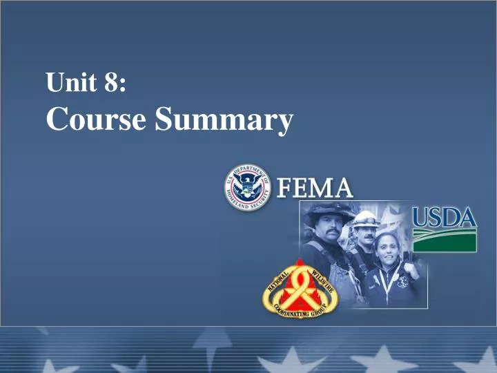 unit 8 course summary