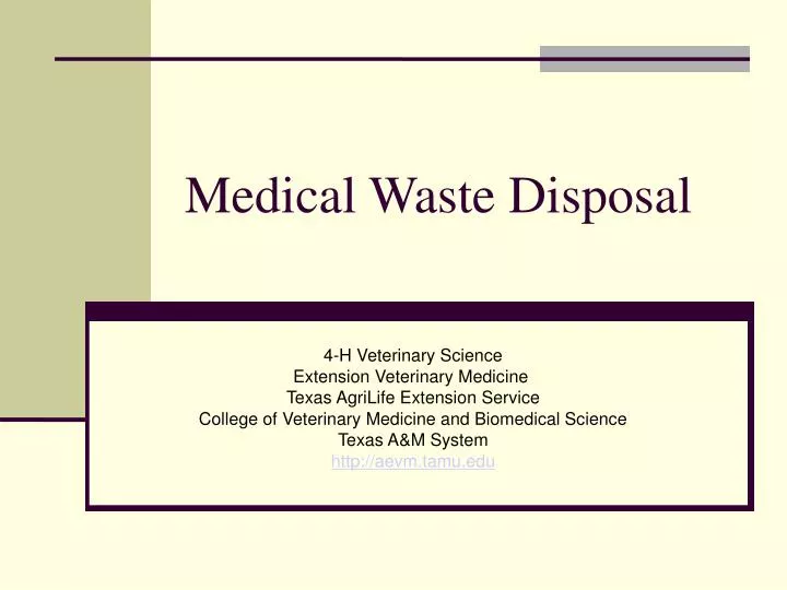 medical waste disposal