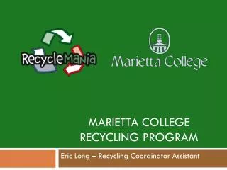 Marietta College Recycling Program