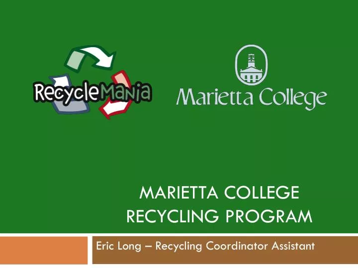 marietta college recycling program