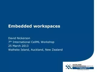 Embedded workspaces