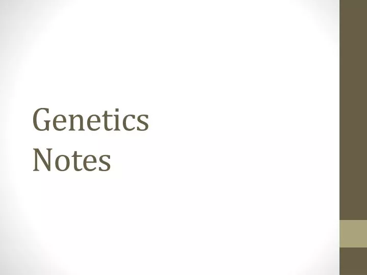 genetics notes