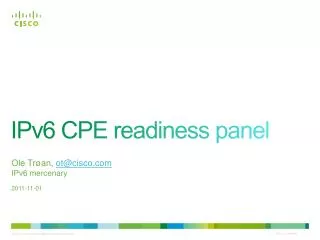 IPv6 CPE readiness panel