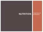 NUTRITION - slide 1