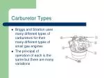 Carburetor Types - slide 1