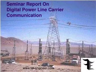 Seminar Report On Digital Power Line Carrier Communication