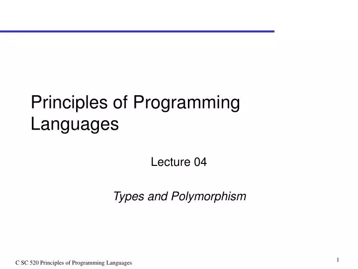 principles of programming languages