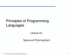 PPT - Principles of Programming Languages PowerPoint Presentation, free ...