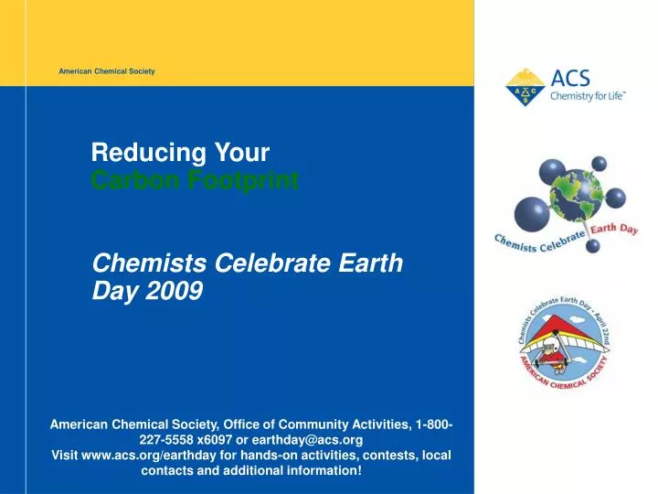 reducing your carbon footprint chemists celebrate earth day 2009