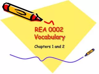 REA 0002	 Vocabulary