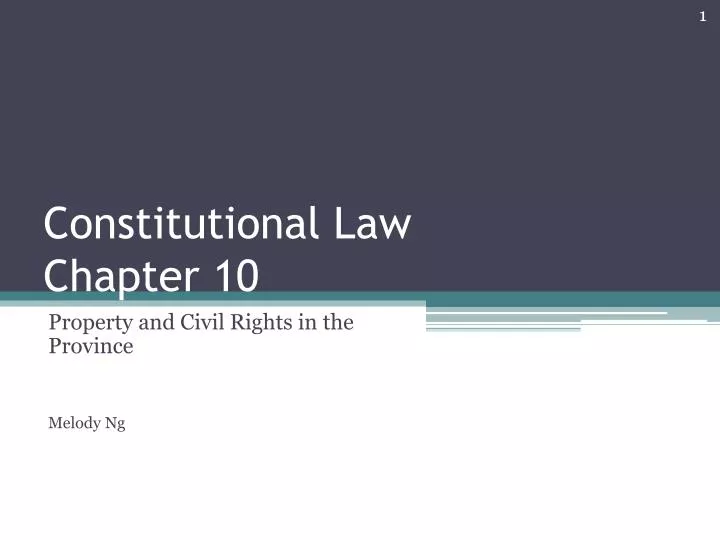 constitutional law chapter 10