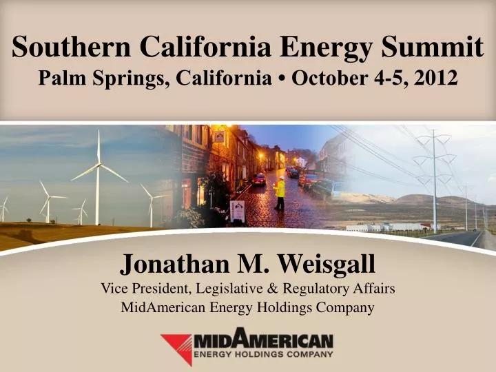 southern california energy summit palm springs california october 4 5 2012