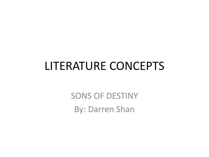 literature concepts