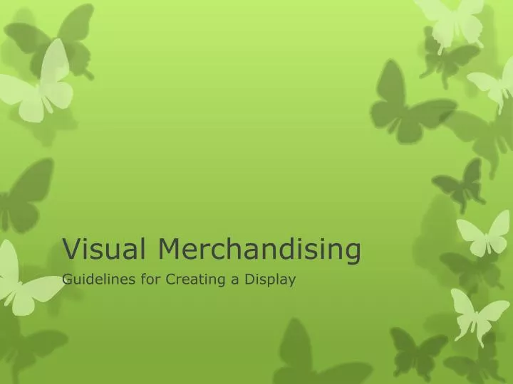 visual merchandising