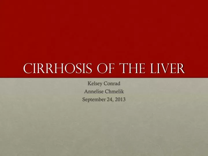 cirrhosis of the liver