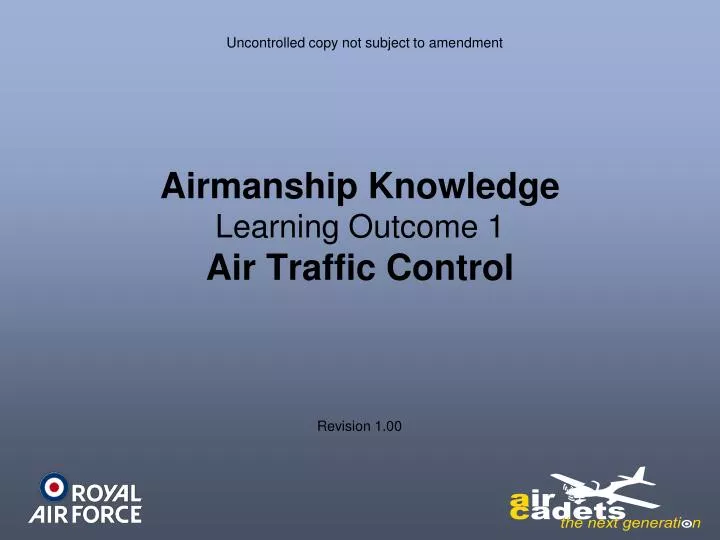 airmanship knowledge learning outcome 1 air traffic control