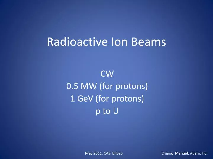 radioactive ion beams