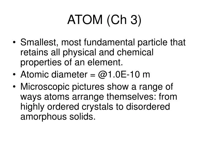atom ch 3
