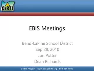 EBIS Meetings
