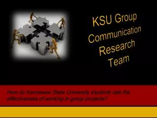 How do Kennesaw State University students rate the effectiveness of working in group projects?