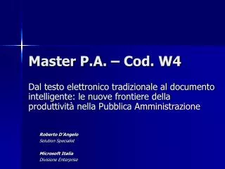 master p a cod w4