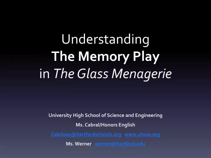 understanding the memory play in the glass menagerie