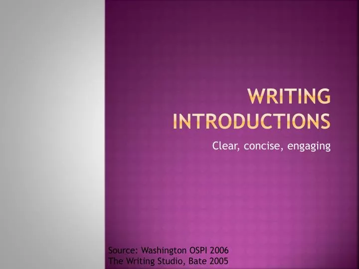 writing introductions