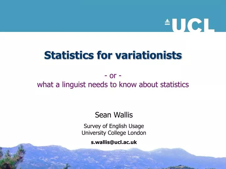 statistics for variationists