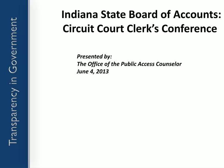 indiana state board of accounts circuit court clerk s conference