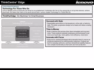 Lenovo Brand Positioning Technology For Those Who Do