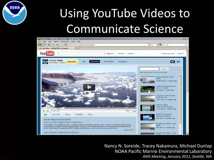 using youtube videos to communicate science