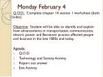 Monday February 4 - slide 1