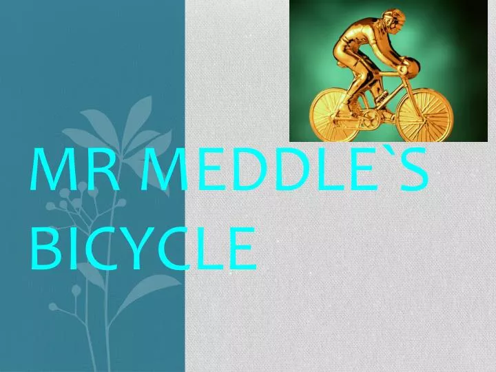mr meddle s bicycle