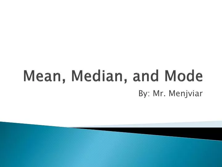 mean median and mode