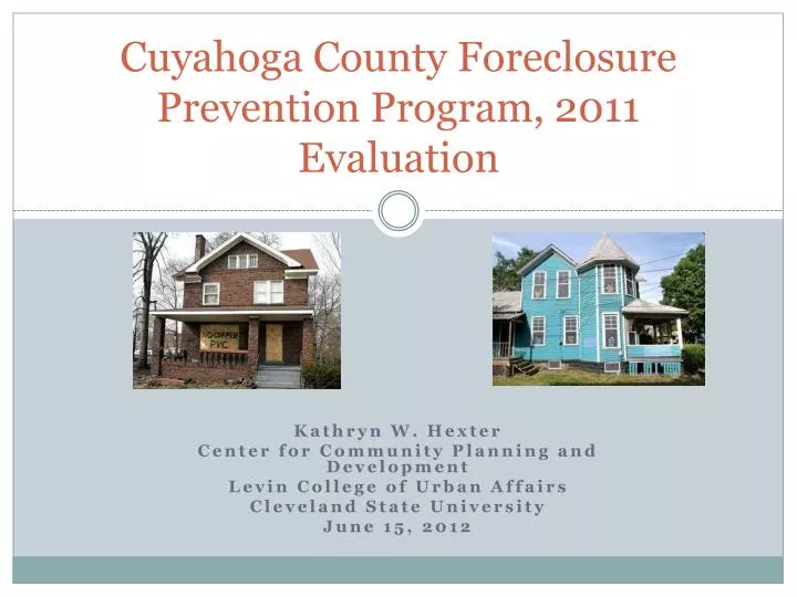 cuyahoga county foreclosure prevention program 2011 evaluation