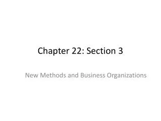 Chapter 22: Section 3