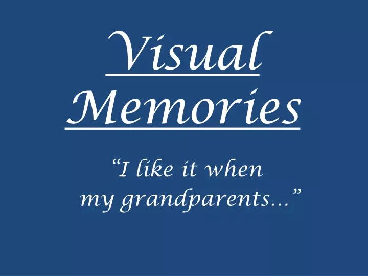 visual memories