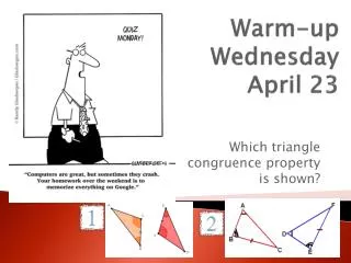Warm-up Wednesday April 23