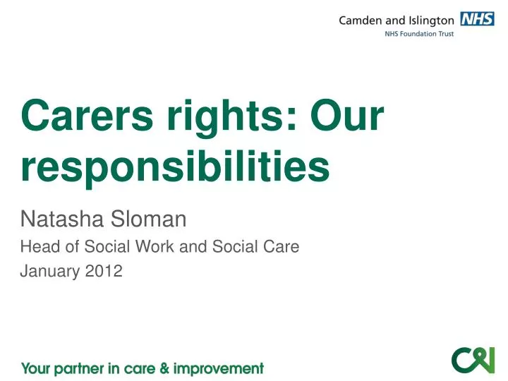 carers rights our responsibilities