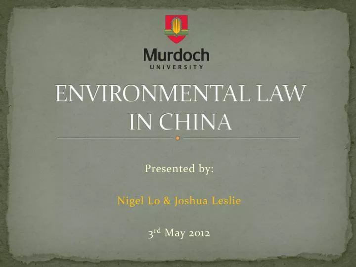environmental law in china