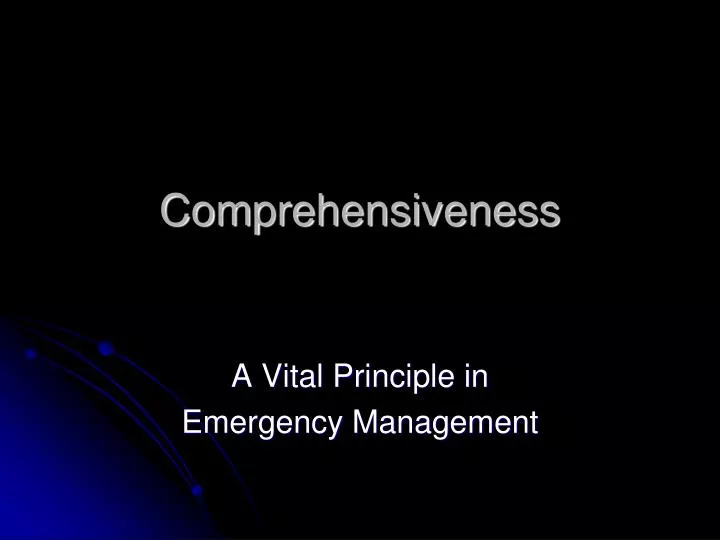comprehensiveness