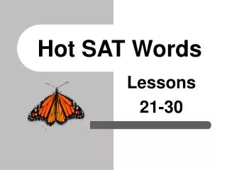 Hot SAT Words