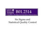 Six Sigma and Statistical Quality Control - slide 1